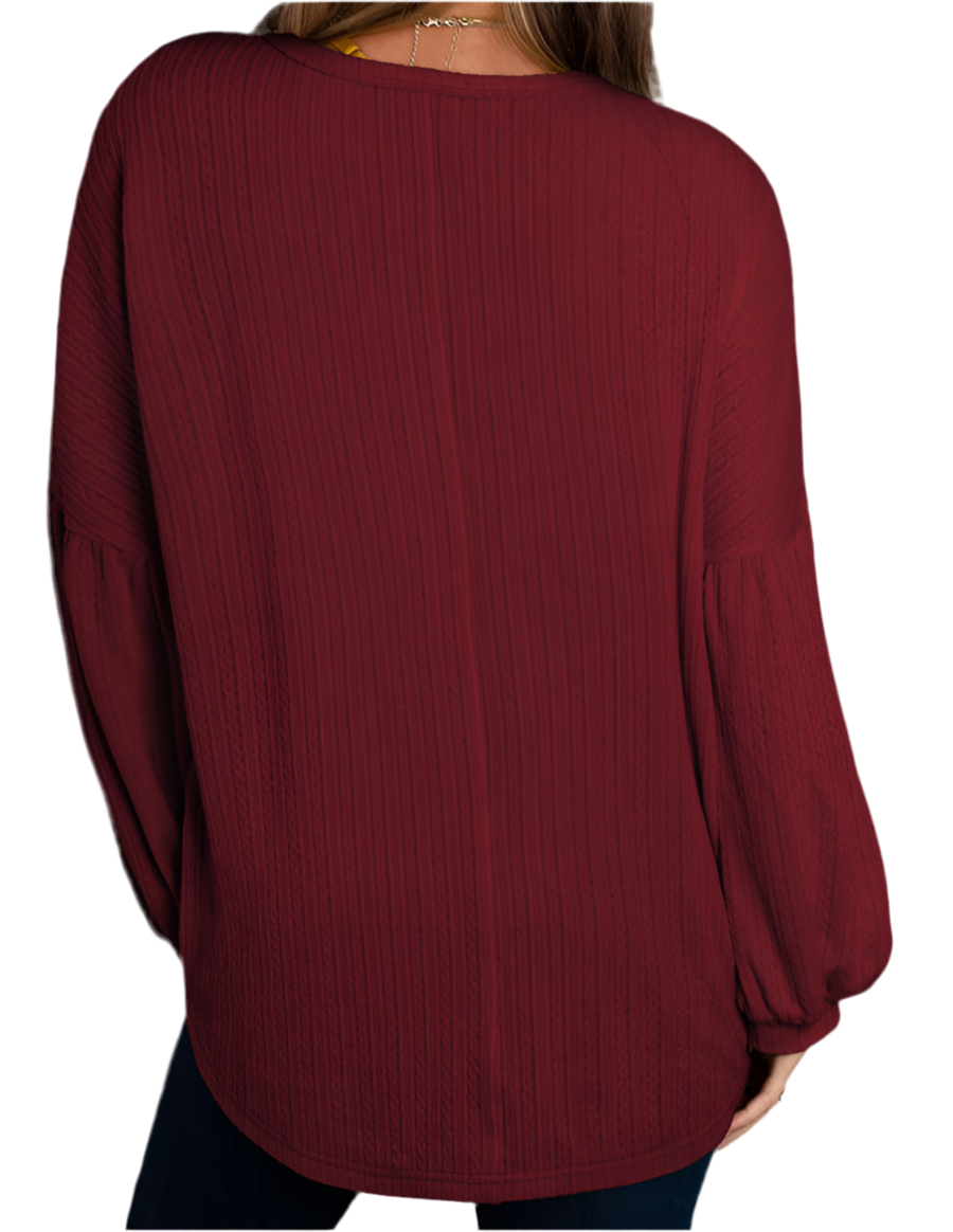 Casual Jacquard Sweater Top