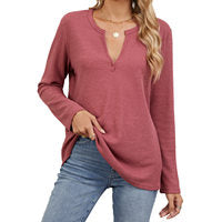 V-neck Long Sleeve Casual Top