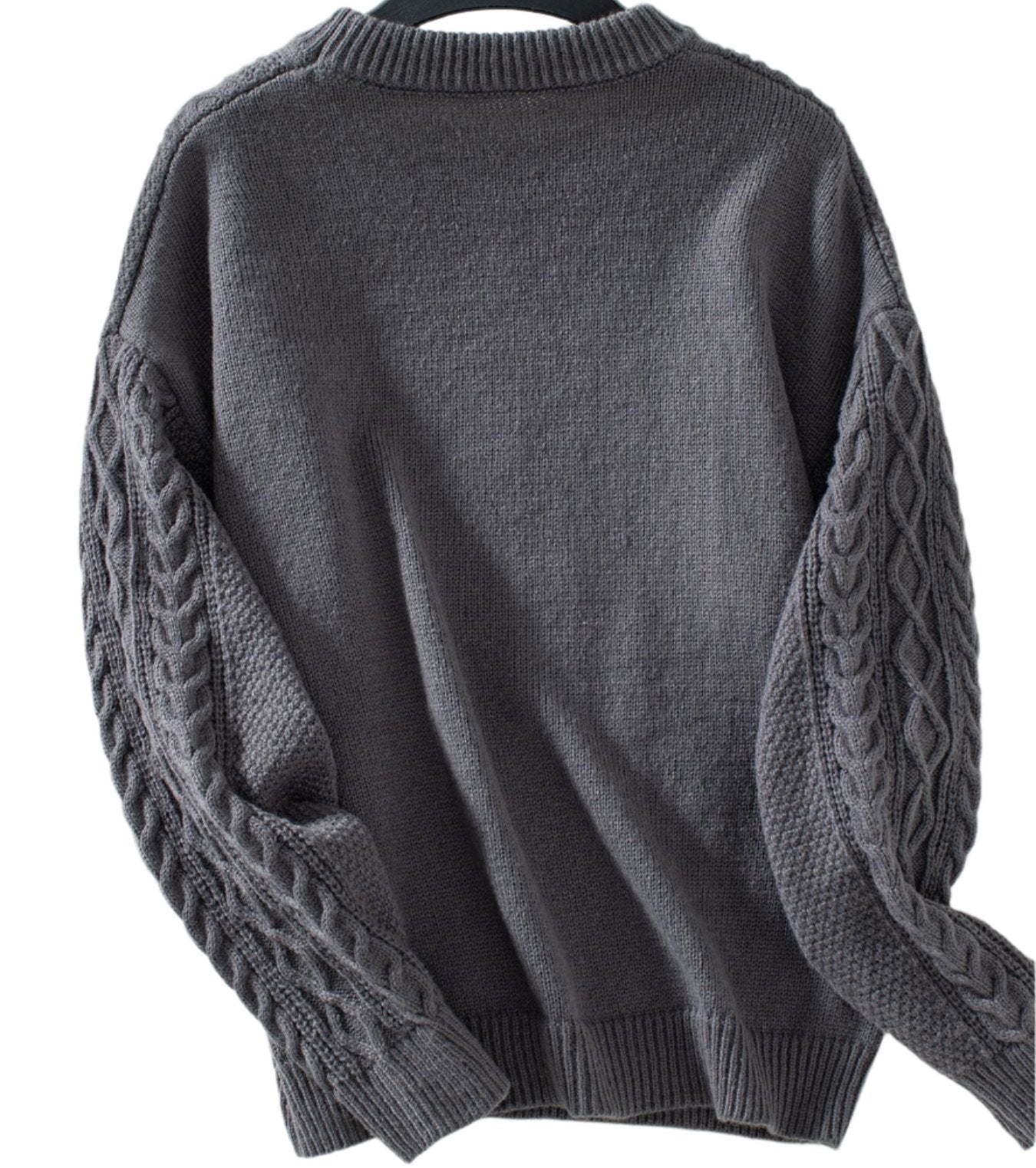 Twisted Cable Knit Pullover Sweater