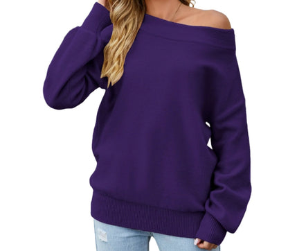 Off Shoulder Loose Fitting Sweater