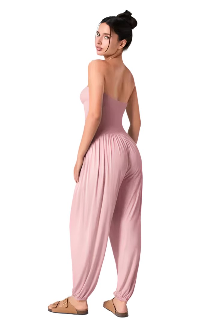 Tube Top Ankle Tied Jumpsuit