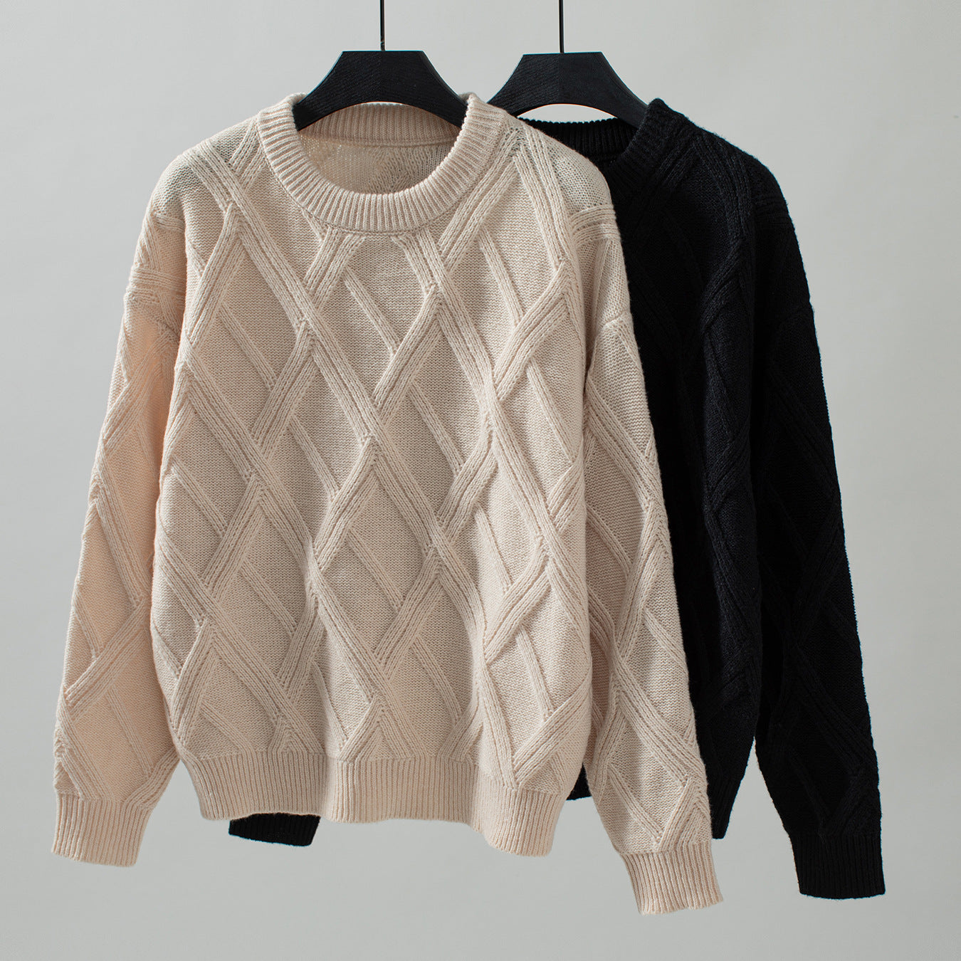 Diamond Pullover Knitted Sweater