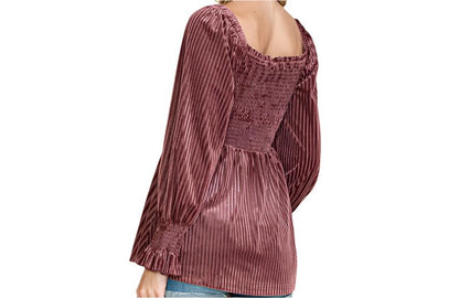 Long Sleeve Off Shoulder Ruffle Sleeve Top