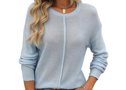 Long Sleeve Knitted Thick Needle Casual Sweater