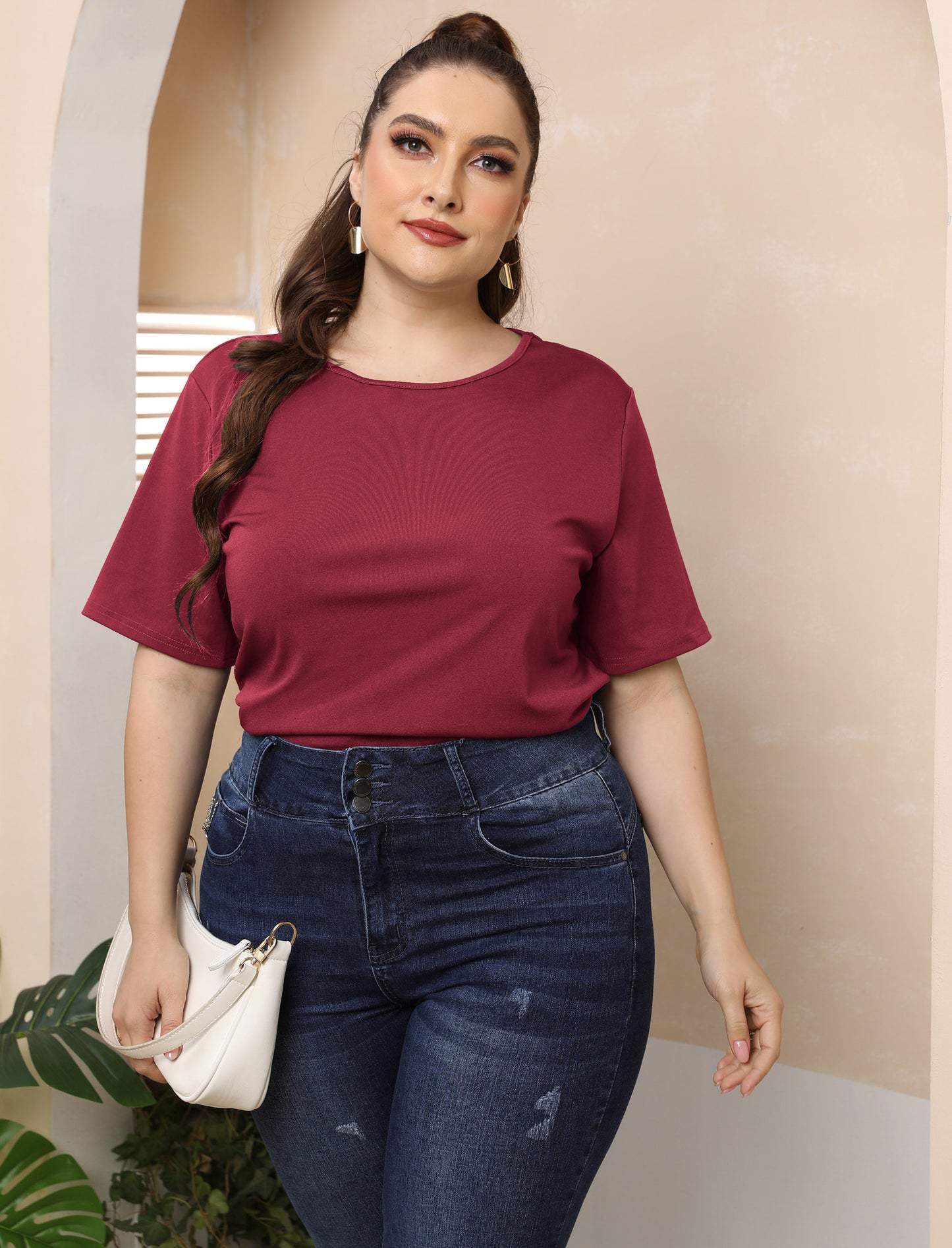 Plus Size Sexy Backless Butterfly Hollow Cutout Casual Top