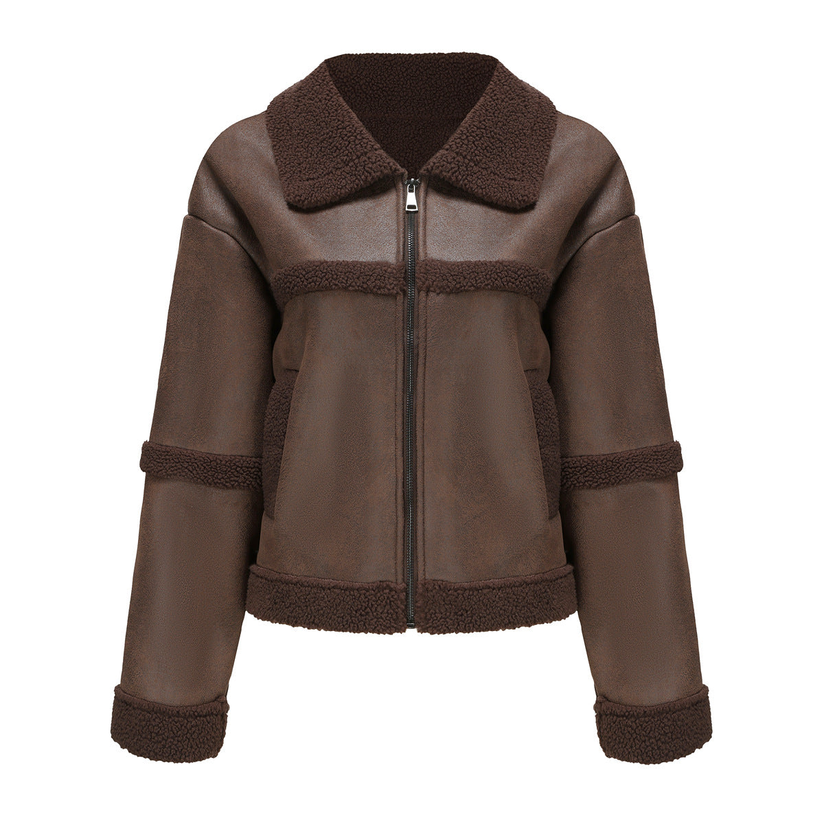 Suede Warm Fleece Leather Jacket