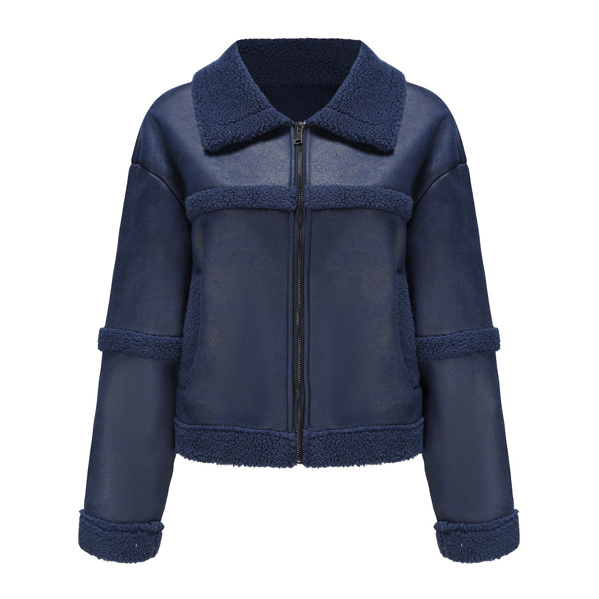 Suede Warm Fleece Leather Jacket