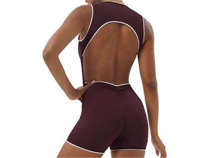 Backless Sports Hip Raise Yoga Romper