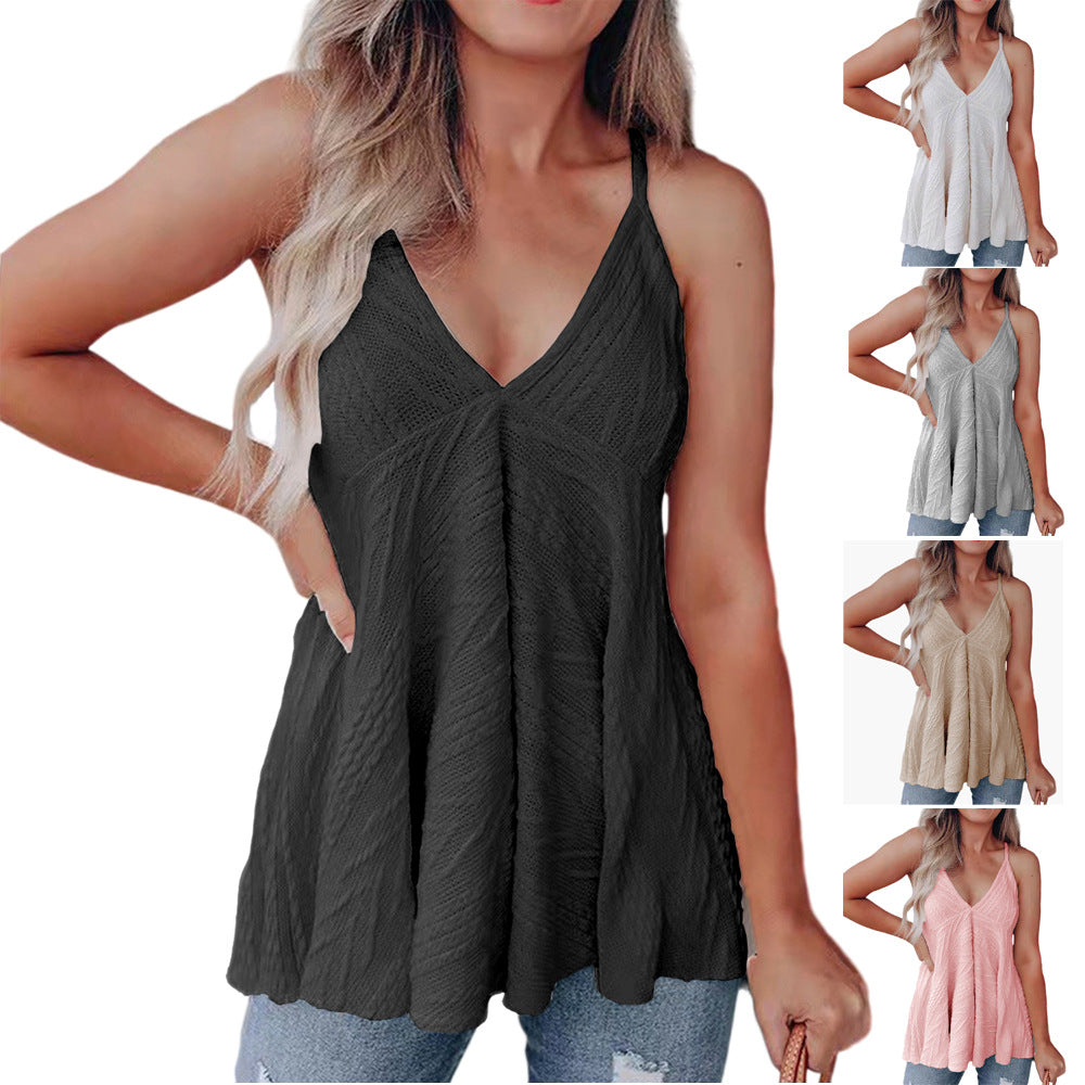 Casual Design Sling Wool Top