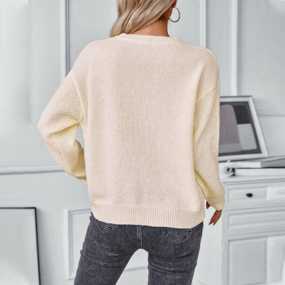 Hollow Cutout Pullover Sweater