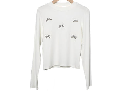 Bow T-shirt Long Sleeve Top