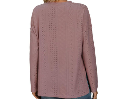 Knitted Jacquard Long Sleeve Top