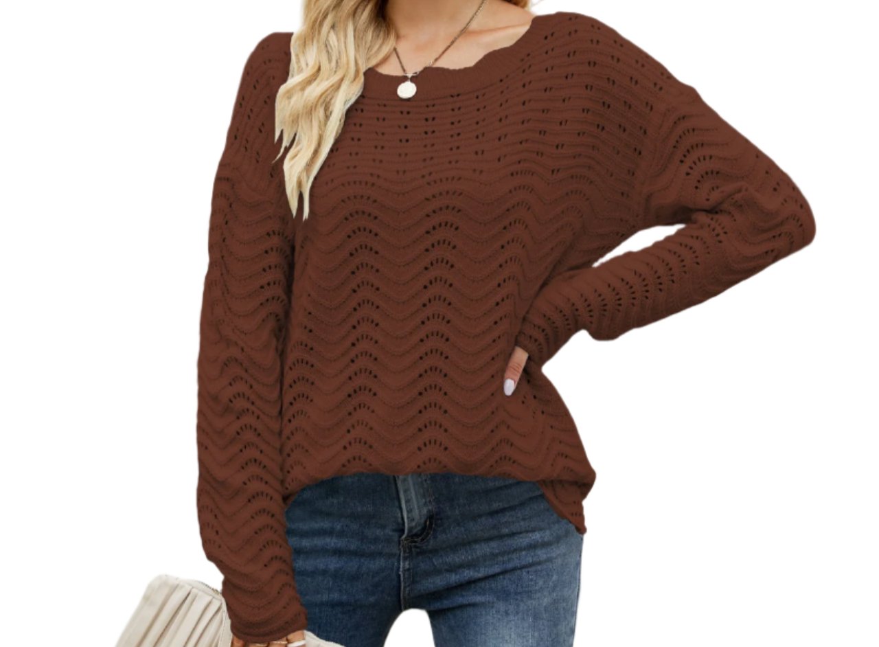 Knitwear Hollow Cutout Pullover Sweater