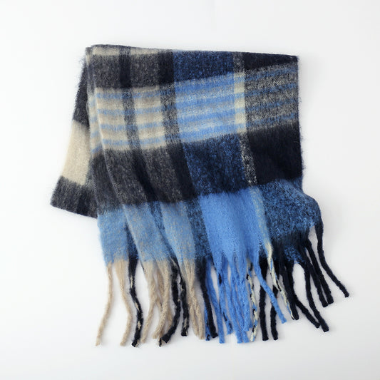 Plaid Mohair Scarf