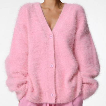 Idle Knitted Mink Like Sweater Cardigan