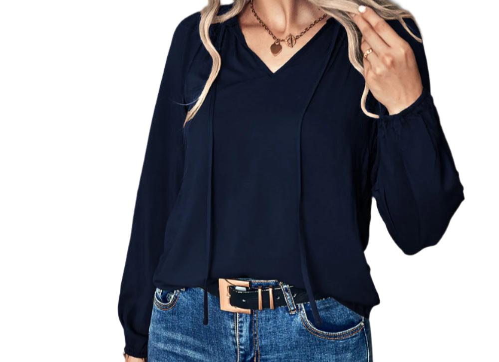 V-neck Long Sleeve Top