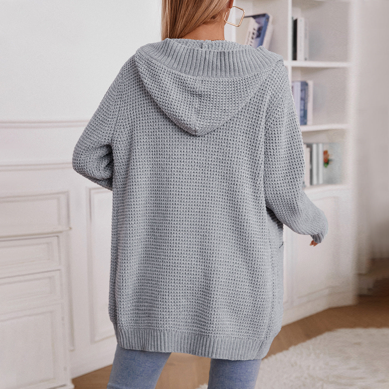 Hooded Knitted Cardigan