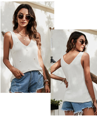 Sleeveless Knitwear Top