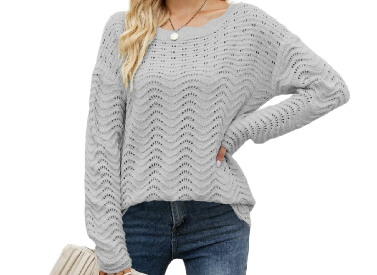 Knitwear Hollow Cutout Pullover Sweater