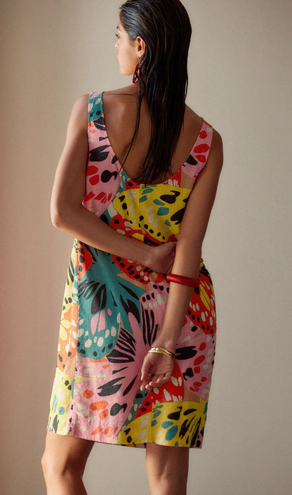 Printing Summer Loose Sleeveless Dress