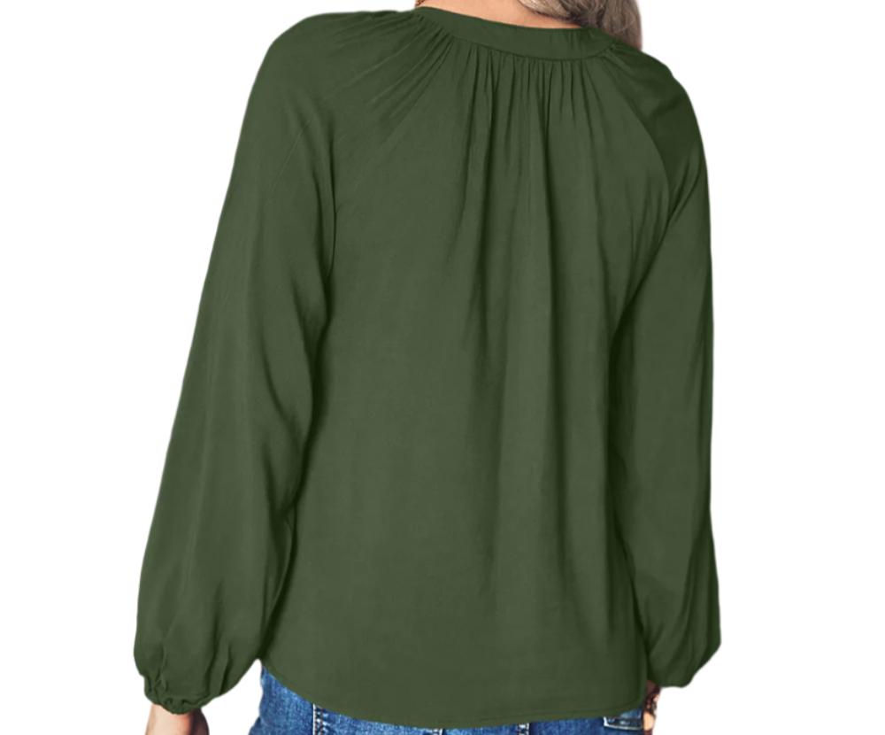 V-neck Long Sleeve Top