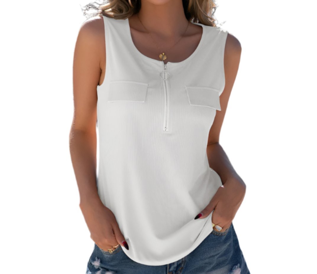 Casual Half Zipper Top