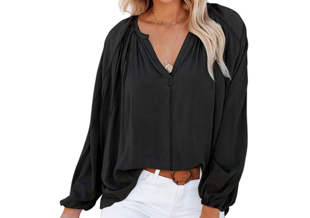 V-neck Long Sleeve Top