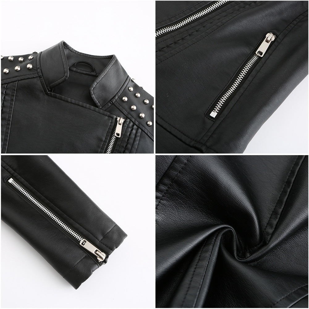 Rivet Leather Motorcycle Jacket