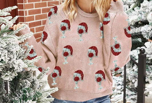 Puff Sleeve Pullover Christmas Sweater