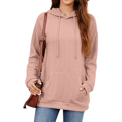 Hooded Drawstring Pocket Loose Pullover Sweater