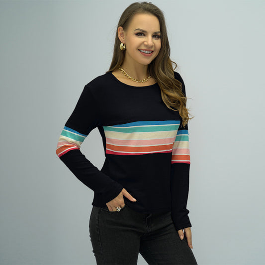 Rainbow Striped Long Sleeve Shirt