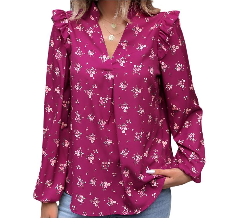 Floral Print Long Sleeved Shirt