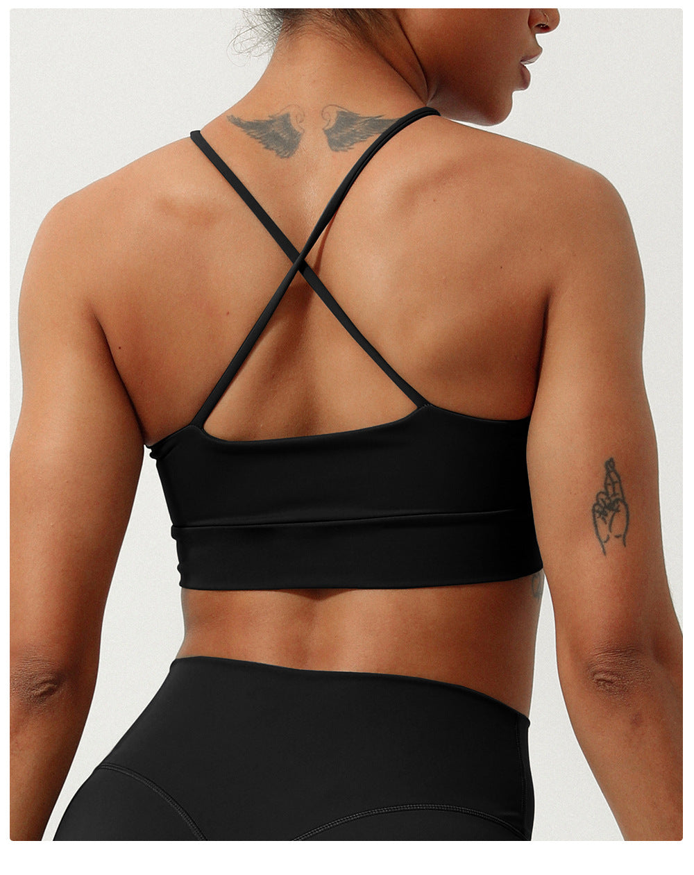 Nude Feel Hollow Cutout Push-up Sports Bra