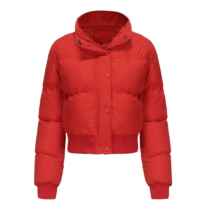 Cotton High Collar Padded Puffer Jacket