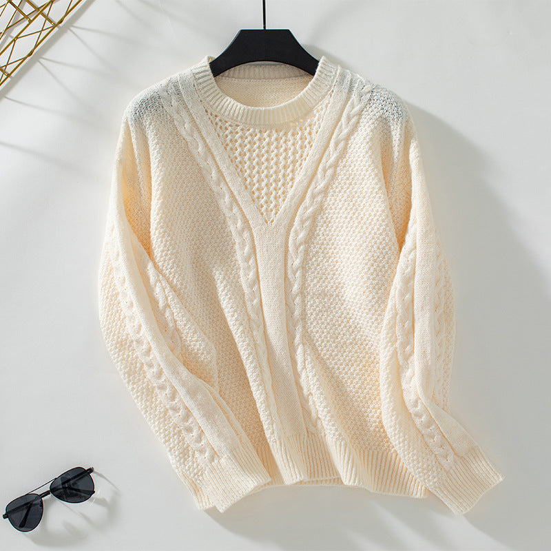 Hollow Cutout Pullover Sweater