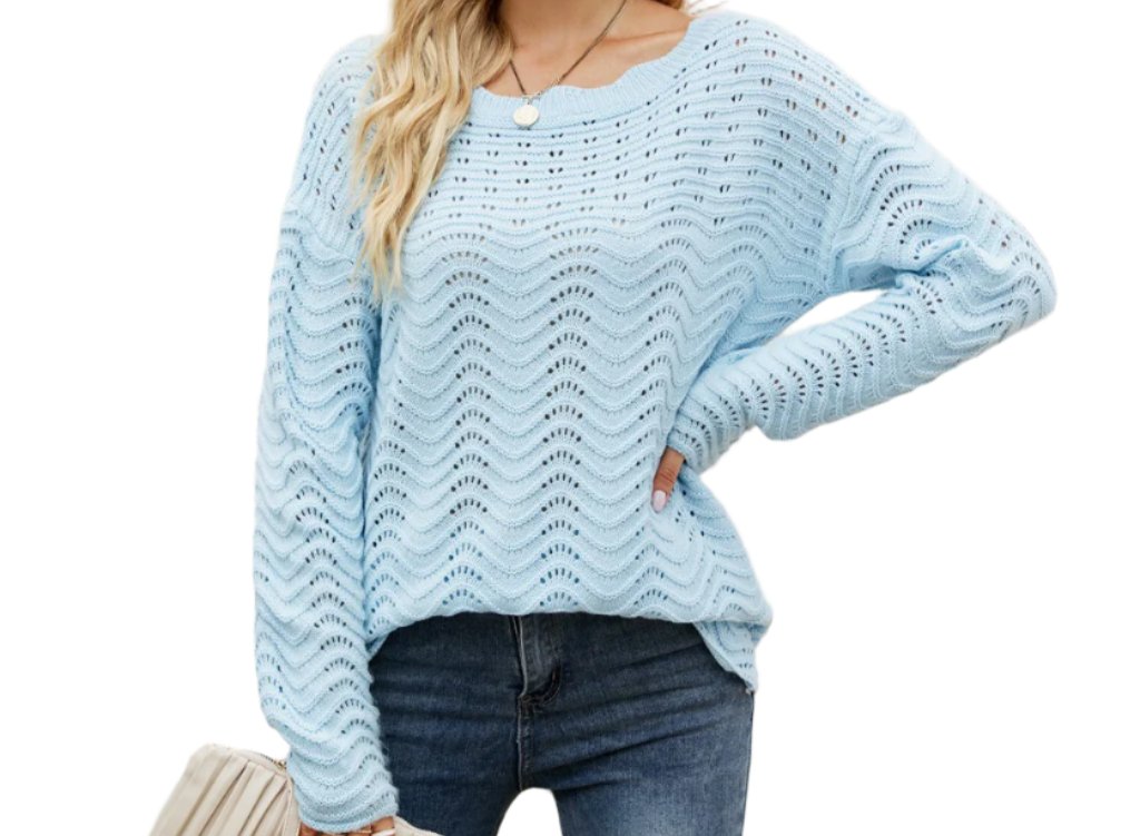 Knitwear Hollow Cutout Pullover Sweater