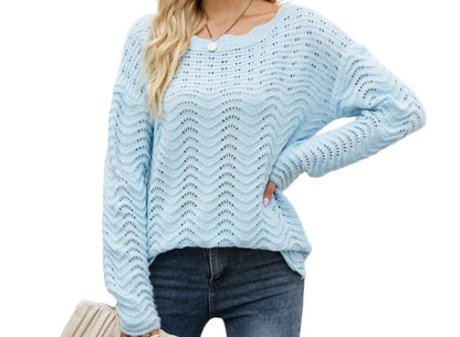 Knitwear Hollow Cutout Pullover Sweater