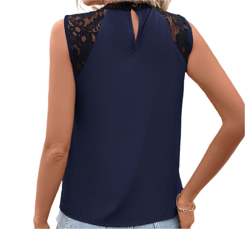 Lace Sleeveless Blouse