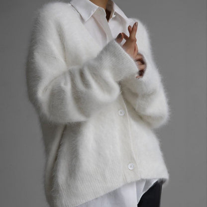 Idle Knitted Mink Like Sweater Cardigan