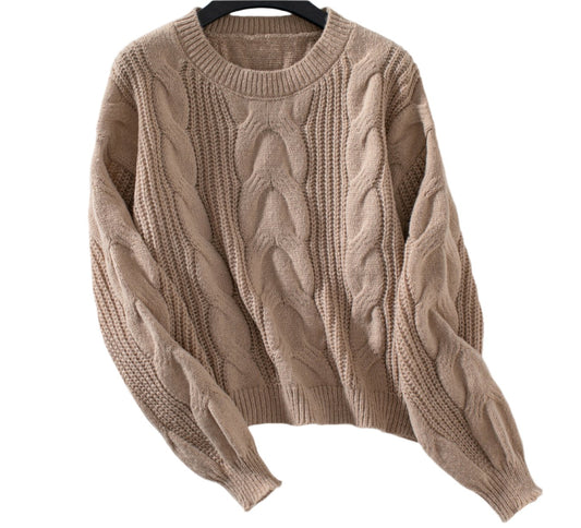 Cable Knit Pullover Sweater