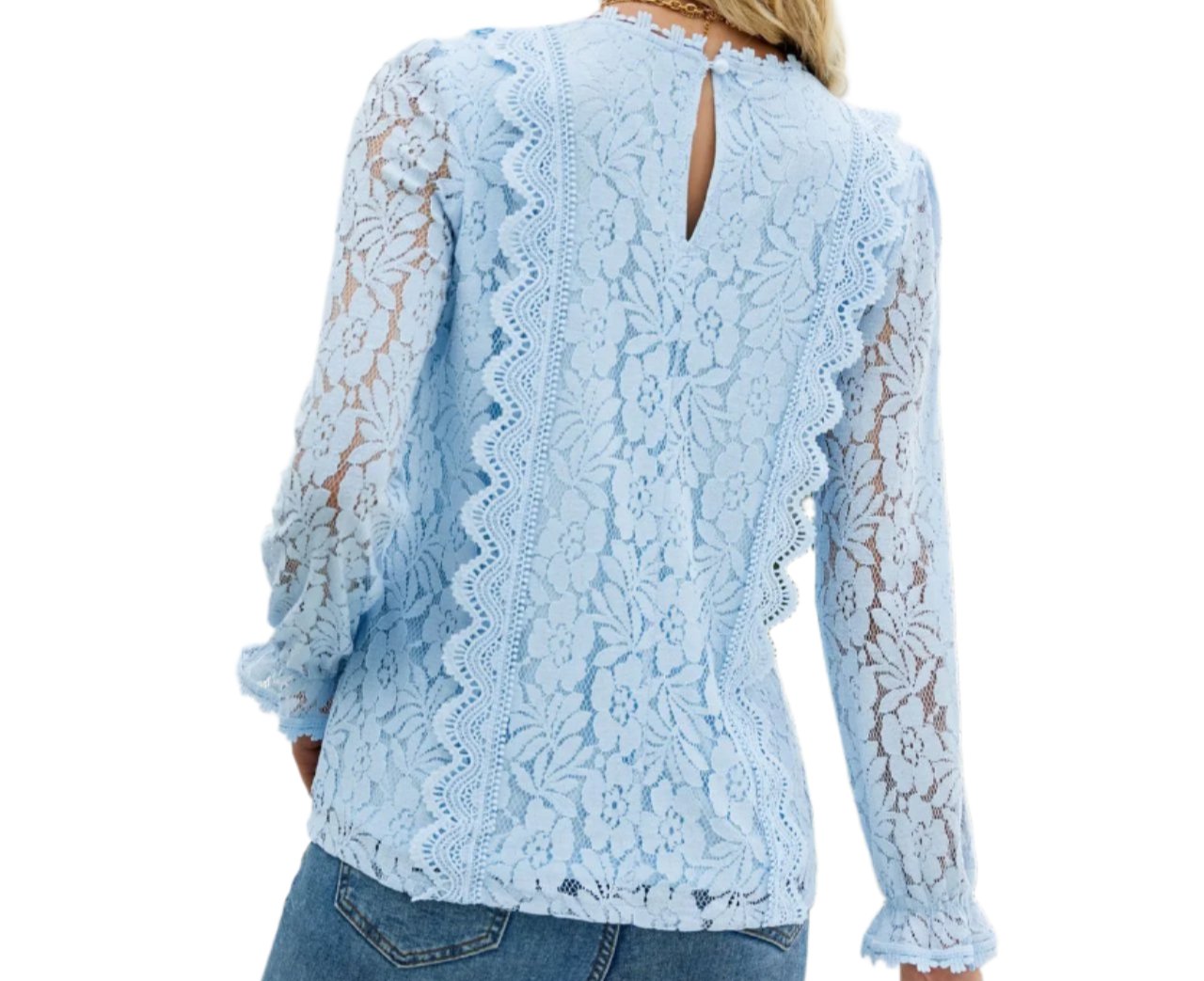 Sexy Long Sleeved Lace Top