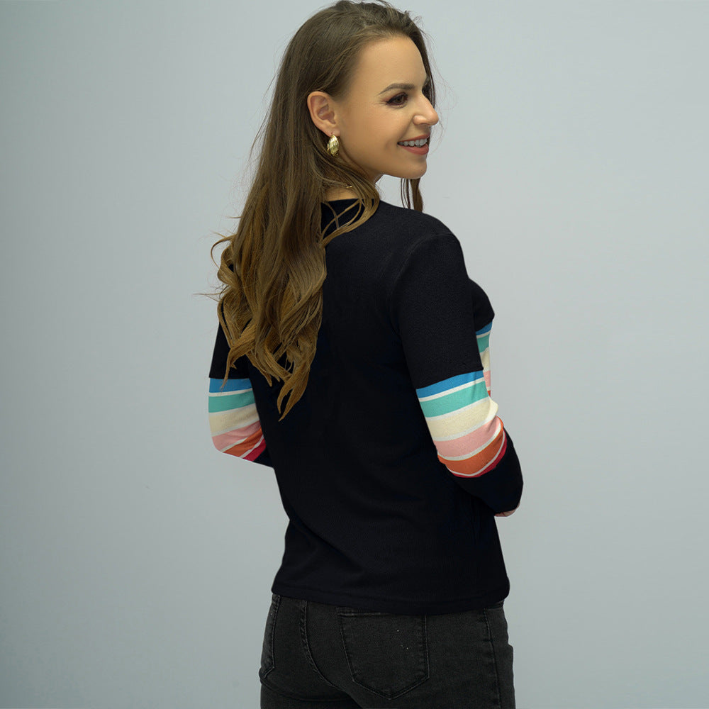 Rainbow Striped Long Sleeve Shirt