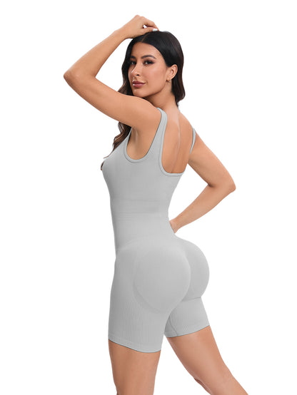 Sports Yoga Bodysuit Seamless Integrated Molding Quick Drying Breathable Slim Fit Peach Hip Romper