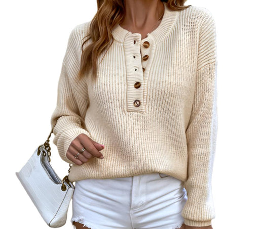 Buttons Pullover Knitwear Sweater