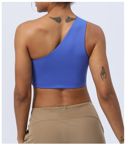 Oblique One Shoulder Yoga Bra