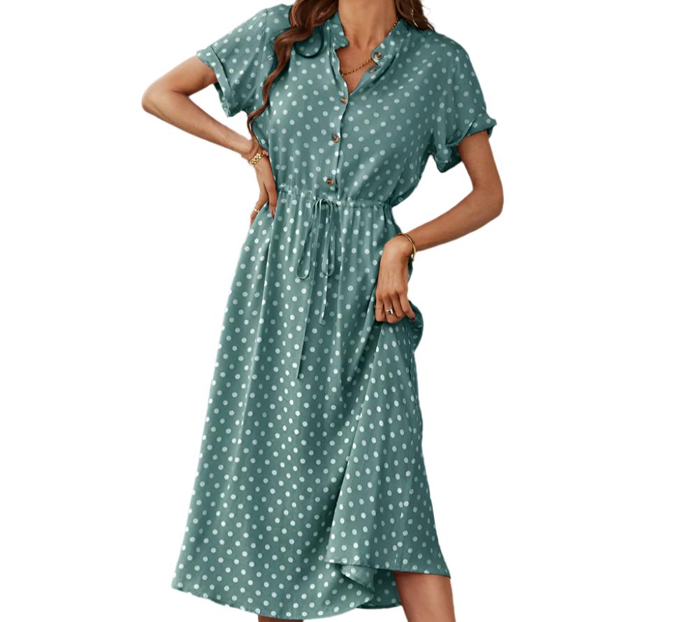 Self Developed Designed Polka Dot Dress