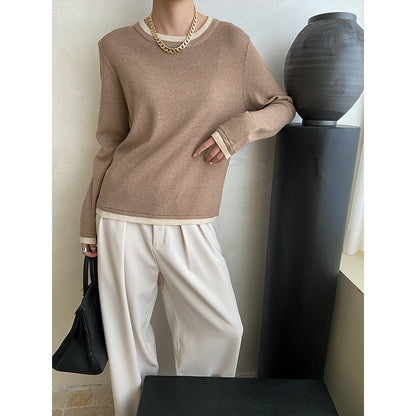 Fashionable Color Contrast Sweater