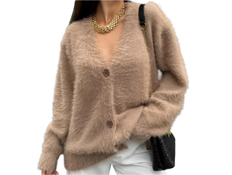 Idle Knitted Mink Like Sweater Cardigan