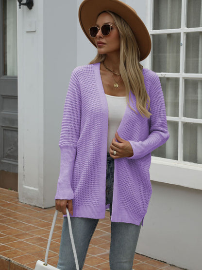 Knitted Loose Solid Color Cardigan Sweater