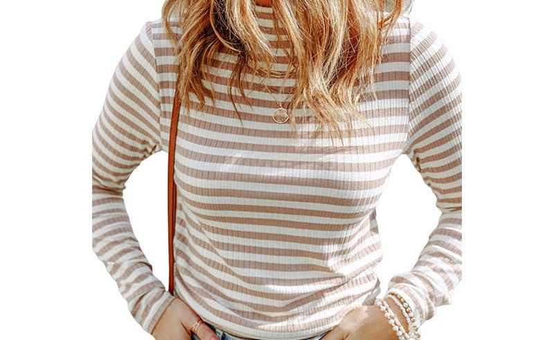 Striped Pullover Long Sleeve Top